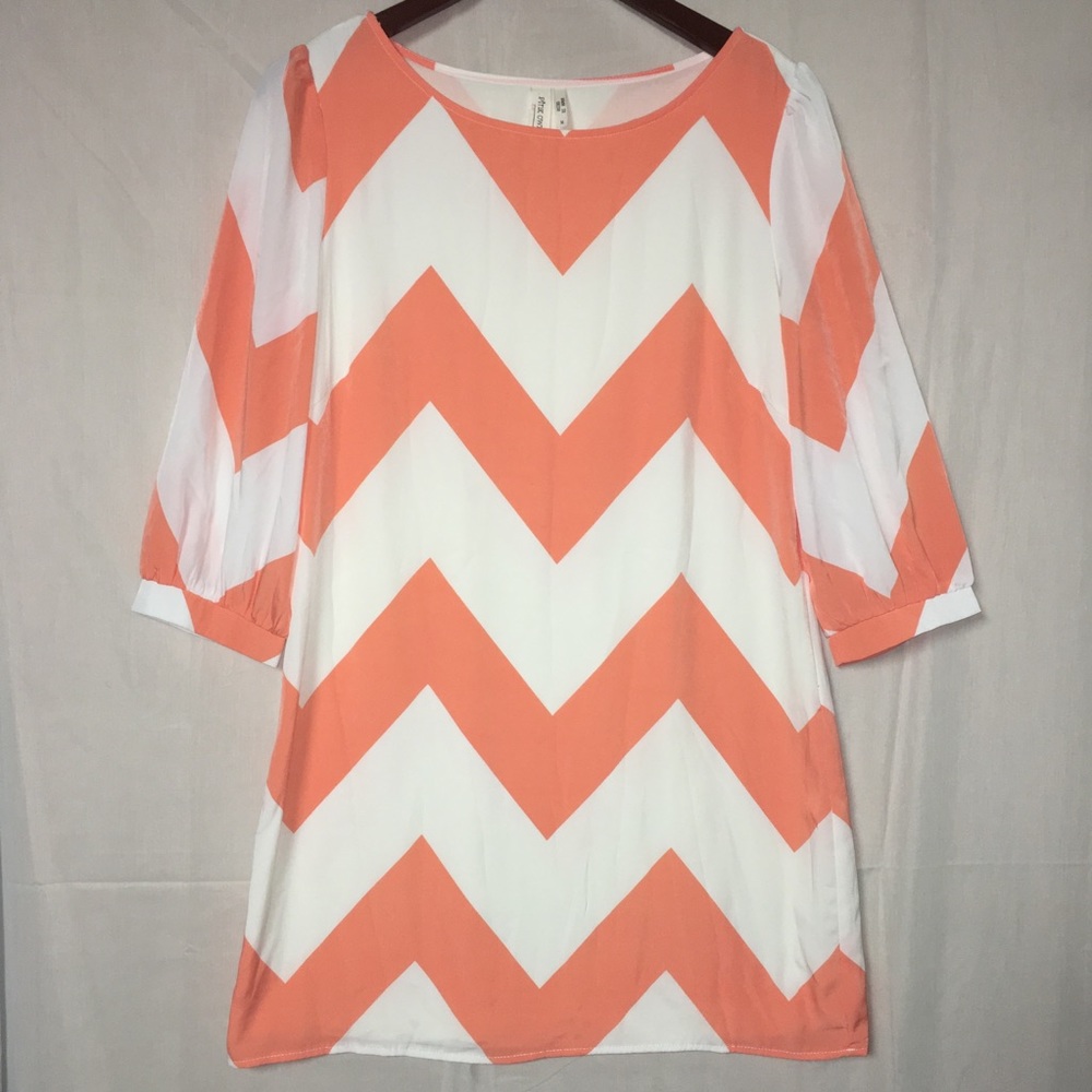 Pink Owl‎ Medium chevron dress